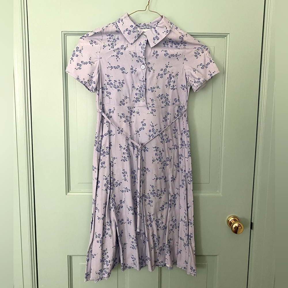Violet floral girl’s dress